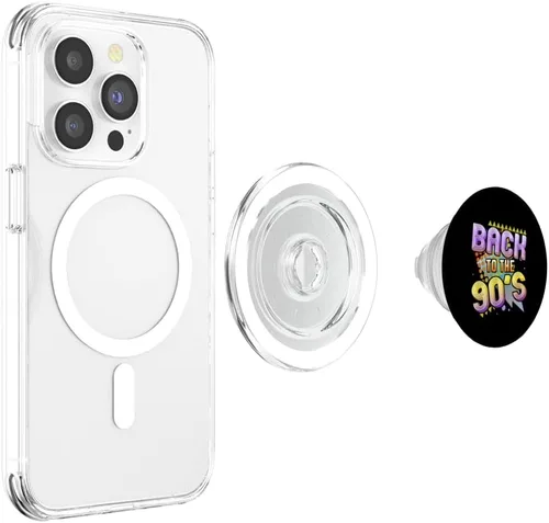Vista 4 de Back To The 90s Nostalgia Retro 1990 Party Costume Men Women PopSockets MagSafe PopGrip for iPhone