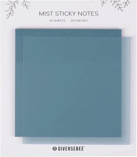 Vista 13 de DiverseBee - 50 hojas de notas adhesivas transparentes pastel, pestañas adhesivas transparentes de 7,6 x 7,6 cm, marcadores de libros con banderas