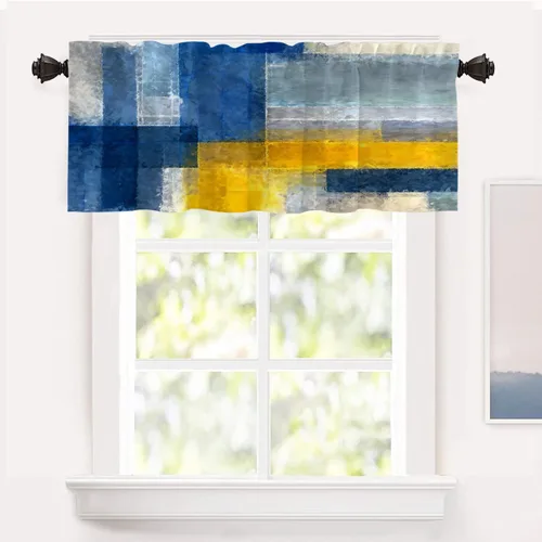 Vista 11 de Shrahala Cortinas de nivel de chakras con mandala beige para ventanas de cocina, paneles de cortina de ventana de mandala multicapa de poliéster