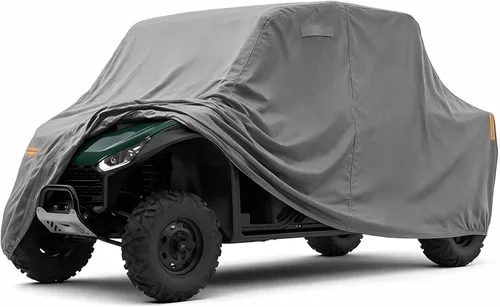 Vista 20 de Cubierta impermeable para UTV compatible con Polaris, cubierta para exterior de 6 capas con ventilaciones de aire, cremallera en la puerta