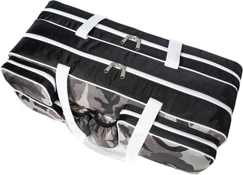 Vista 6 de K-Cliffs Bolsa de raqueta de tenis Nylon balístico de lujo Compartimento para zapatos