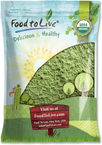 Vista 8 de Food to Live Polvo de pasto de trigo orgánico, 1 libra, sin OMG, hoja entera, crudo, no irradiado, puro, vegano, a granel, ideal para jugo, rico