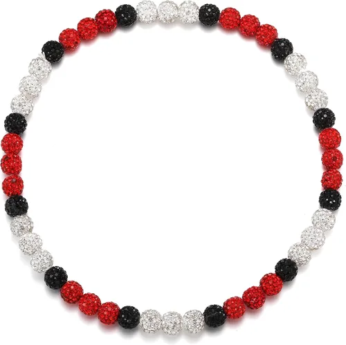 Vista 13 de Collar de Cadena de Béisbol con Perlas para Hombres, Regalos de Collar de Béisbol de la Colección Bling Ice para Niños, Collar de Accesorios