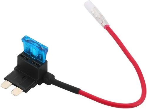 Vista 3 de FULARR - Juego de 3 fusibles ACU de alta calidad para agregar circuito, portafusibles de hoja trasera de cerdito con arnés de cables, fusibles