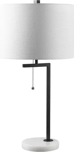 Vista 7 de JONATHAN Y Lámpara de mesa moderna de mármol negro de 24.5 pulgadas para dormitorio, lámpara de escritorio lineal para sala de estar, oficina