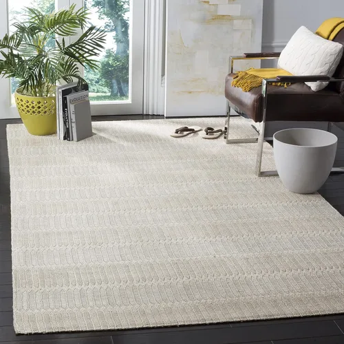 Vista 8 de SAFAVIEH Marbella Collection - Alfombra de pasillo, 2 pies 3 pulgadas x 8 pies, color beige, viscosa hecha a mano, ideal para zonas de alto tráfico