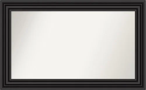 Vista 92 de Amanti Art Espejo personalizado, espejo de baño negro puente, espejo de pared o espejo de tocador de baño sobre el fregadero (26 x 26 pulgadas)