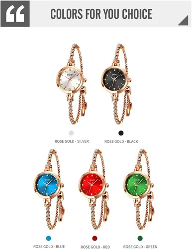 Vista 7 de SKMEI Women Watches Bracelet Diamond Ladies Female Small Rose Gold Fashion Luxury Thin Waterproof Analog Quartz Casual Girls Wife Gifts Silver Wrist