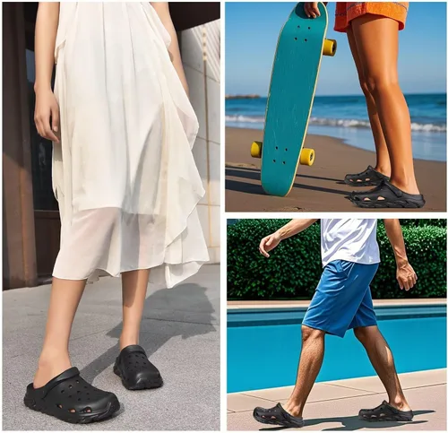 Vista 2 de Scecocrs Zuecos con Soporte de Arco para Mujeres y Hombres Zapatos de Jardín para Adultos Deslizables para Exteriores Sandalias Deportivas de Verano