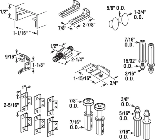 Vista 2 de Prime-Line 161795 Kit de riel y hardware de armario de 48 pulgadas (1 kit)