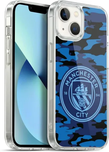 Vista 48 de Head Case Designs Funda de gel con licencia oficial del Manchester City Man City FC Blue Moon Badge Camou [protección de grado militar] compatible