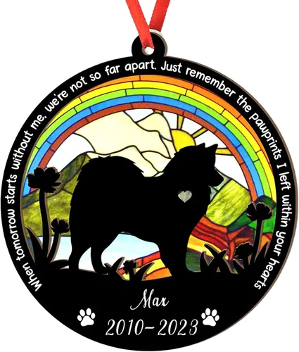 Vista 73 de Adorno personalizado para atrapasoles de sabueso afgano, adorno de Navidad de sabueso afgano, regalo para perro amante, sabueso afgano conmemorativo
