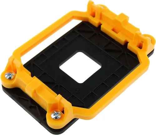 Vista 5 de Soporte de enfriador de CPU ZZHXSM Soporte de CPU Soporte de disipador de calor Placa trasera de placa base para AMD Socket AM2 AM3, amarillo