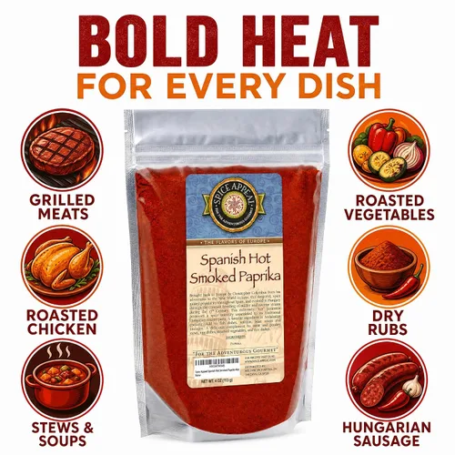 Vista 8 de Spice Appeal Pimentón ahumado caliente español en bolsa resellable para mantenerse fresco, 4 oz