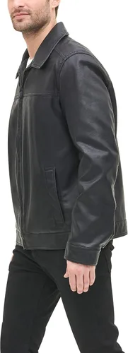 Vista 6 de Tommy Hilfiger Chaqueta clásica de piel sintética para hombre