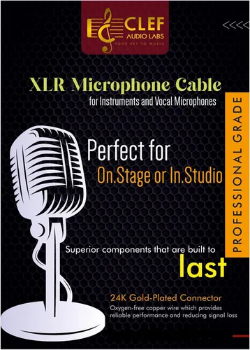 Vista 6 de Cable XLR, conexiones macho a hembra para micrófono e interfaz de audio, chaqueta flexible trenzada gris/cobre, carcasa de aleación de zinc