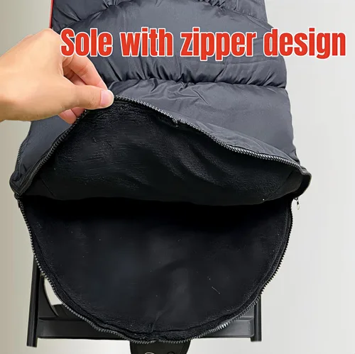 Vista 3 de Saco universal grueso impermeable para cochecito – 3 en 1, saco de dormir para cochecito y almohadilla de algodón con cubierta resistente al viento