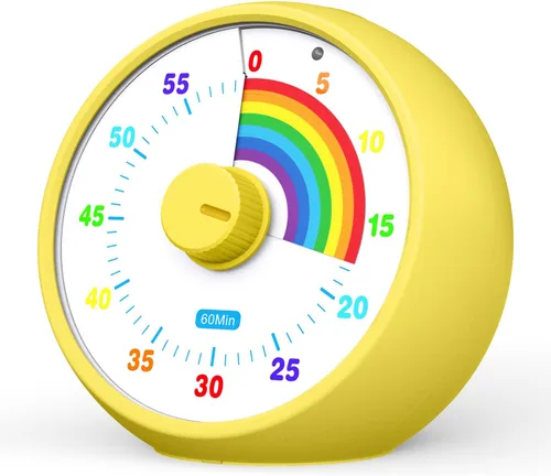 Vista 18 de Temporizador visual para niños, temporizador de cuenta regresiva de 60 minutos para aula, oficina, cocina, temporizador de escritorio, herramientas