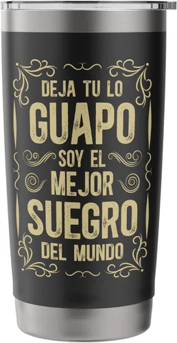 Vista 3 de Soy El Mejor Suegro Del Mundo - Vaso aislado de acero inoxidable para suegro español