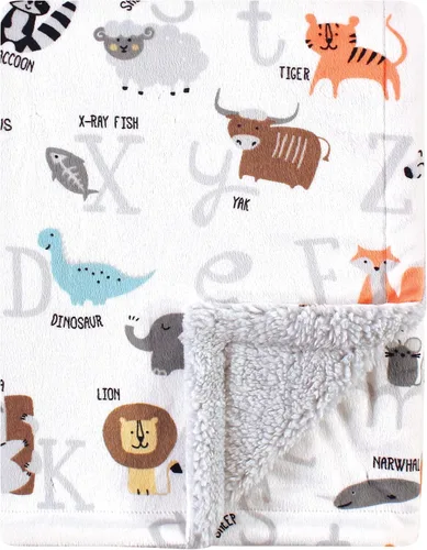 Vista 22 de Hudson Baby Manta unisex de felpa de visón y sherpa para bebé, abstracta, talla única Abstracto