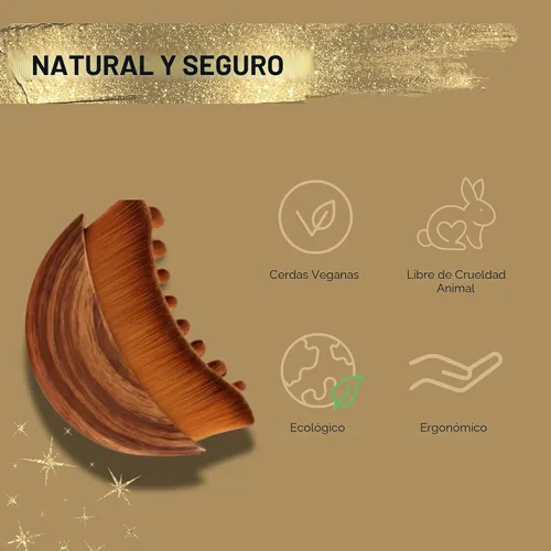 Vista 3 de ICON - Cepillo facial de contorno linfático para drenaje linfático Marrón - 1 juego