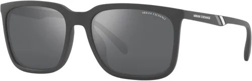 Vista 2 de Armani Exchange Man Sunglasses Matte Black Frame, Mirror Yellow Lenses, 57MM