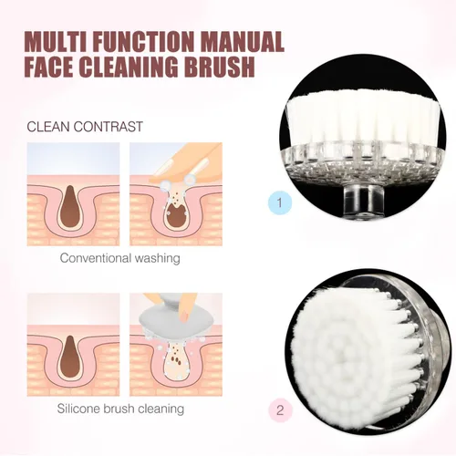 Vista 3 de Cepillo de limpieza Cepillo manual lavado facial multifuncional cara creativa durable