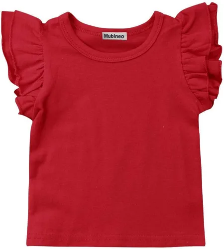 Vista 7 de Mubineo - Camiseta de manga corta para bebé, algodón, diseño liso