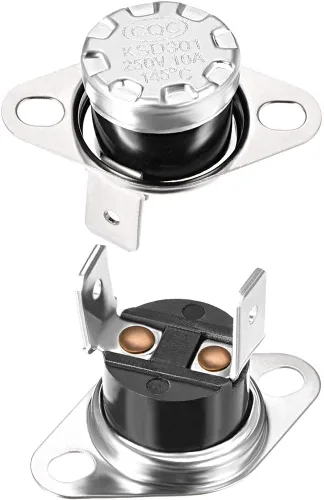 Vista 46 de uxcell KSD301 Termostato 104.0 °F/104°F 10A N.C Ajustar interruptor de temperatura de disco rápido para microondas, horno, cafetera 2 piezas