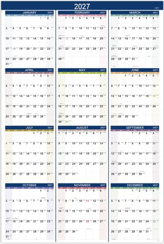 Vista 16 de 2026-2027 Yearly Wall Calendar - Calendar 2026-2027, July 2026 - June 2027