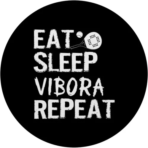 Vista 3 de Eat Sleep Vibora Repeat - Paleta de pádel PopSockets Adhesivo PopGrip