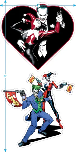 Vista 3 de Popfunk Classic Joker y Harley Quinn Dance T Shirt & Stickers