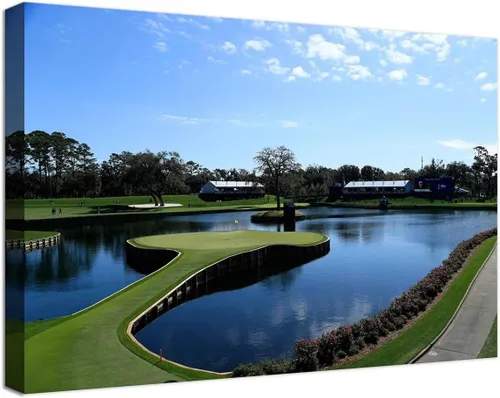 Vista 23 de chenchenArt Augusta - Arte de pared para campo de golf nacional Augusta, campo de golf de 12 hoyos, arte de pared para sala de estar, dormitorio