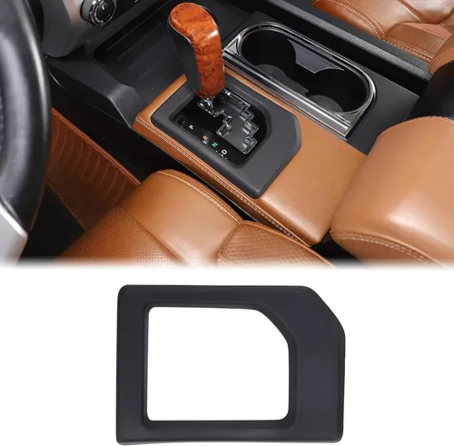 Vista 9 de Aunginsy Cubierta de panel de palanca de cambios de consola central compatible con accesorios Toyota Tundra 2014-2021, palanca de cambios de control
