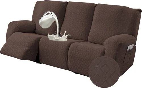 Vista 53 de Gennia Funda Impermeable para Silla Reclinable, Fundas Elásticas para Sofá Reclinable con Bolsillos, Fundas Lavables para Silla Reclinable Lazy Boy