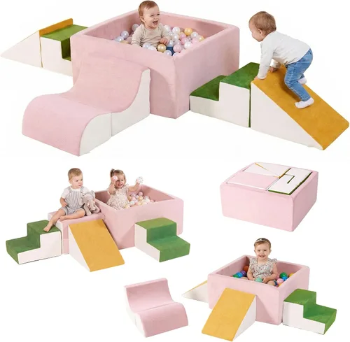 Vista 8 de Juguetes de escalada de espuma para niños pequeños con hoyo de gris