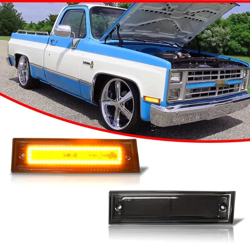 Vista 2 de Para 1981 1982 1983 1984 1985 1986 1987 1988 1989 1990 1991 Chevy GMC C/K 1500 2500 C10 C20 Suburban Blazer Jimmy Luces LED de Marcador Lateral