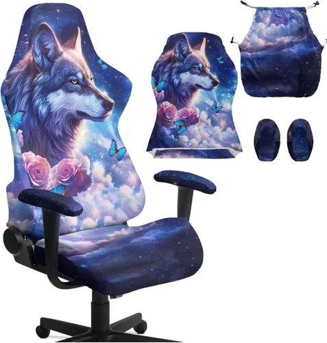 Vista 13 de Bald Eagle Gaming Protector for Students American Flag Stretchy Armrest Covers Patriotic Ergonomic Office Cover Dustproof Home & Dorm Room Decor