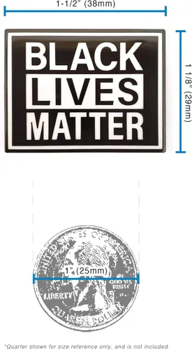 Vista 7 de Black Lives Matter - Pin esmaltado, 1-12 pulgadas de ancho x 1 18 pulgadas de alto
