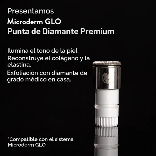 Vista 2 de Microderm GLO Microderm GLO - Puntas de microdermoabrasión de diamante de alta calidad, accesorios de acero inoxidable de grado médico, tecnología