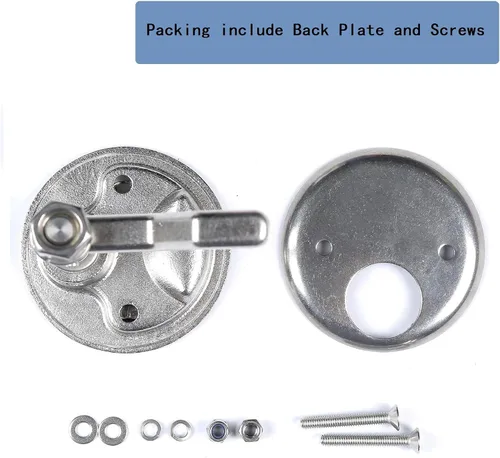 Vista 3 de Thorn Pestillo de leva de barco de acero inoxidable Marine Hatch Pull con placa trasera