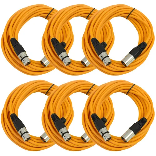 Vista 12 de SEISMIC AUDIO - SAXLX-2 - Paquete de 6 cables de conexión XLR macho a XLR hembra de 2 pies - Equilibrados - Cables de conexión de 2 pies