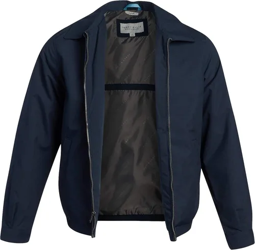 Vista 2 de Perry Ellis Chaqueta para hombre, casual, ligera, resistente al agua, de microfibra, rompevientos (S-XL)