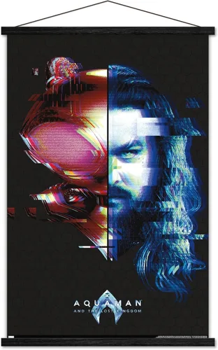 Vista 7 de Trends International DC Comics Movie Aquaman y el Reino Perdido - Póster de pared de Faceoff, 22.37 x 34.00 pulgadas, paquete de impresión premium