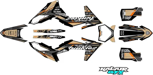 Vista 8 de Kit de gráficos para KTM Motocross 4-Stroke 250 SX-F, 350 SX-F y 450 SX-F (2023) Rugged Series Cyan 16 Mil - Adhesivo para motocicleta Dirt Pit