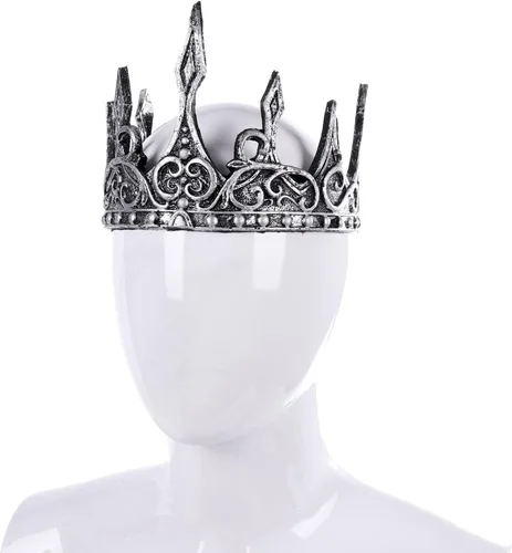 Vista 6 de Corona de rey real adulto, corona de príncipe antiguo para cosplay de Halloween