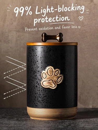 Vista 8 de Recipiente de almacenamiento para golosinas para perros para Paw Glinting Negro