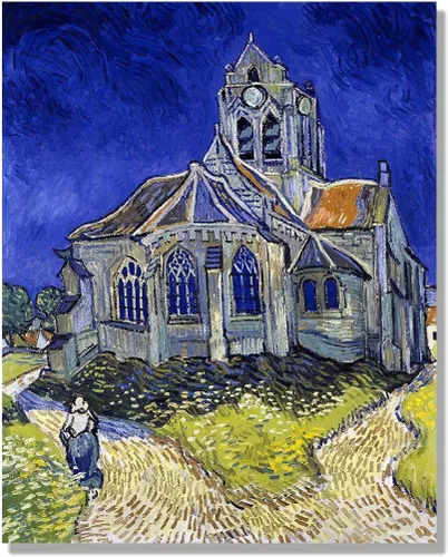 Vista 23 de ELITEAART- La noche estrellada por Vincent Van Gogh, pintura al óleo, reproducción de pintura al óleo, impresión en lienzo giclée, tamaño marcado