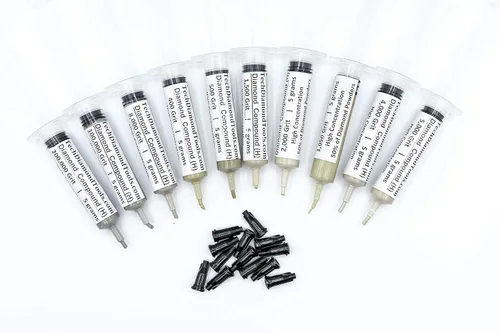 Vista 7 de TechDiamondTools Kit de 10 pasta de pulido de diamante compuesto para pulir en Estados Unidos, hecho de grano 200,000 a 400 para mármol, vidrio