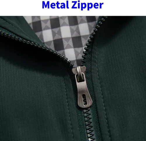Vista 3 de TLZC Chaqueta casual para hombre, rompevientos para exteriores, ligera, softshell